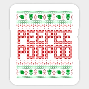 Peepeepoopoo Tacky Ugly Christmas Sweater Sticker